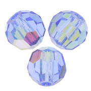 Perles rondes facettées Preciosa - Round Bead 3 mm - Sapphire AB x20|raw }}