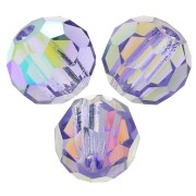 Perles rondes facettées Preciosa - Round Bead 3 mm - Tanzanite AB x20|raw }}