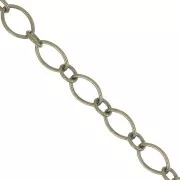 Chaîne maille fantaisie anneaux alternés (1x1) 5 mm - Bronze x1m
