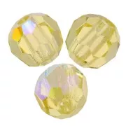 Perles rondes facettées Preciosa - Round Bead 3 mm - Jonquil AB x20