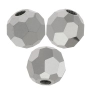 Perles rondes facettées Preciosa - Round Bead 3 mm - Jet Light Hematite Full x20