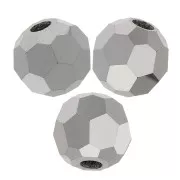 Perles rondes facettées Preciosa - Round Bead 3 mm - Jet Light Hematite Full x20