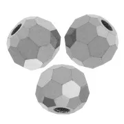 Perles rondes facettées Preciosa - Round Bead 3 mm - Jet Hematite Full x20