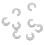 Caches perles à écraser 5 mm en Argent 925 x10