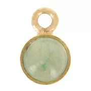 Pendentif rond pour cabochon fond plat 3 mm - Gold filled (or laminé)  x1