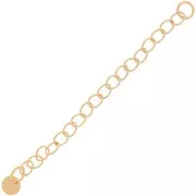 Chainette extension 60 mm - breloque marqué 1/20 14K - Gold filled (or laminé) x1