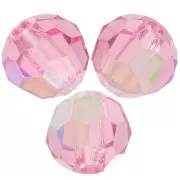 Perles rondes facettées Preciosa - Round Bead 4 mm - Rose AB x20