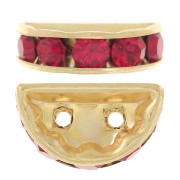 Rondelle Demi-Lune 14x8 mm dorée Light Siam x1|raw }}