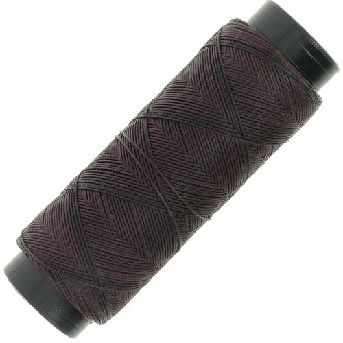 Fil plat en polyester ciré Slam Cord pour micro macramé 0.6 mm - Bordeaux x100m