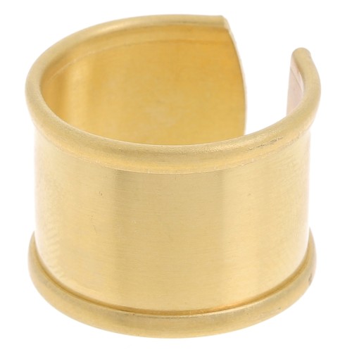 Bague réglable avec rebord courbé 15 mm - Taille 54 à 62 - Laiton Brut x1