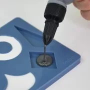 Pâte liquide Sculpey - Argile liquide à cuire - Charbon métallique x30ml