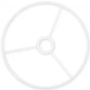 Cercle tête métallique à bague pour création abat jour 30 cm Blanc x1