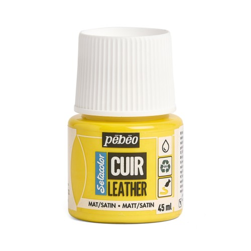 Peinture Setacolor Cuir Mat-Satiné - Jaune vif (n°02) x45ml