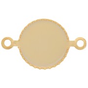 Intercalaires sertis pour cabochon fond plat 8 mm Doré à l'or fin x4