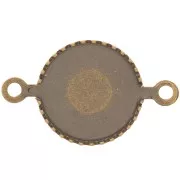 Intercalaires sertis pour cabochon fond plat 8 mm Bronze x4