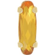 Cristal serti Aurora A4161 Long Classical Oval 15x5 mm - Doré - Topaz x1