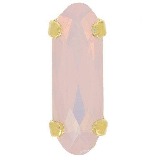 Cristal serti Aurora A4161 Long Classical Oval 15x5 mm - Doré - Rose Water Opal x1