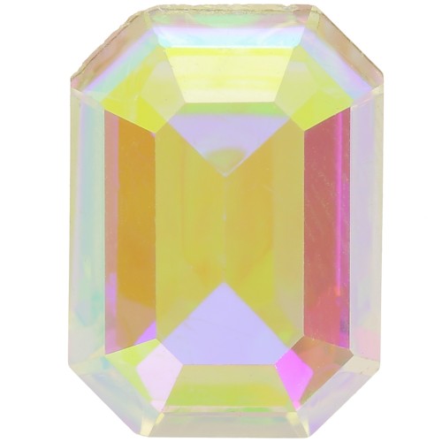 Cabochon step cut octagone Aurora A4610 14x10 mm - Crystal AB x1