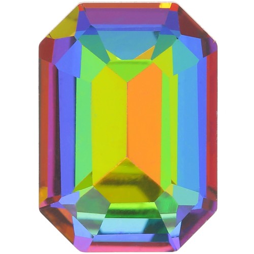 Cabochon step cut octagone Aurora A4610 14x10 mm - Crystal Vitrail Medium x1