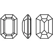 Cabochon step cut octagone Aurora A4610 14x10 mm - Crystal Vitrail Medium x1