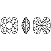 Cabochon carré Aurora A4470 12 mm - Crystal x1