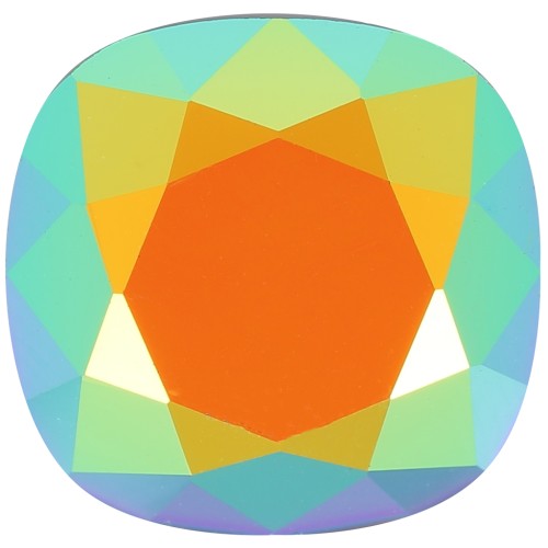 Cabochon carré Aurora A4470 12 mm - Jet AB x1