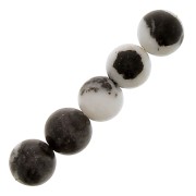 Perles rondes 10 mm Imitation Jaspe Zebre x5