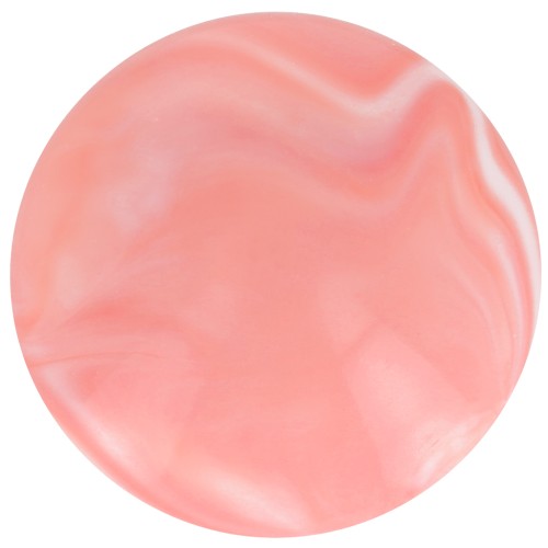 Cabochon rond 14 mm en résine opaque - Corail marbré x1