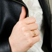 Bague jonc lisse - Taille 62 - Gold filled (or laminé) x1