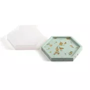 Moule silicone pour réaliser un sous-verre hexagonal 17x15 cm x1