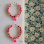 Sequin coeur 10 mm en pierre gemme - Quartz rose x1