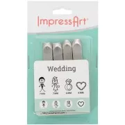 Set de 4 Poinçons à frapper ImpressArt - 7 et 6 mm -  Mariage x1