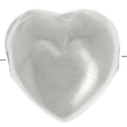 Perle coeur bombée 6 mm - Argent 925 x1