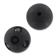 Perle ronde Polaris semi-percée strass 8 mm Jet x1