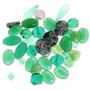 Assortiment de perles de bohème - Emerald 1 x50g