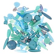 Assortiment de perles de bohème - Turquoise x20g|raw }}