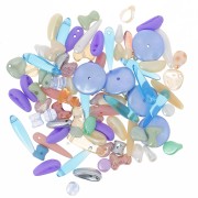 Assortiment de perles de bohème - Pastel and Silver x20g|raw }}