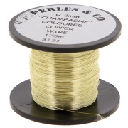Fil de cuivre 0.20 mm - Doré clair x175m|raw }}