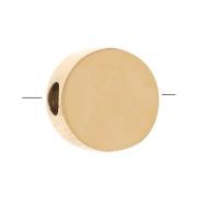 Perle plate ronde 5 mm - Acier inoxydable 316L Doré x1|raw }}