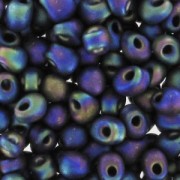 Mini-gouttes Miyuki 2.8 mm DP28-0401FR - Mat Black AB x8g