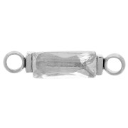 Intercalaire rectangle 13x3 mm oxyde de zirconium - Acier inox 316L - Crystal x1|raw }}