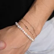 Intercalaire carré 6x3 mm oxyde de zirconium - Acier inoxydable 316L - Crystal x1