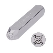 Poinçon à frapper 6 mm - Tête de mort x1