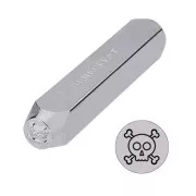 Poinçon à frapper 6 mm - Tête de mort x1