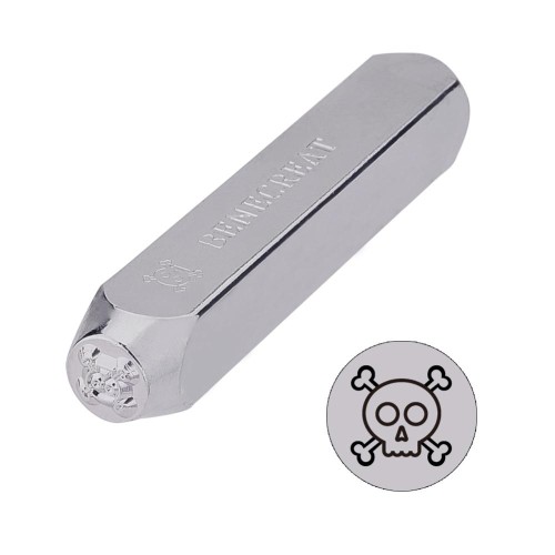 Poinçon à frapper 6 mm - Tête de mort x1