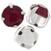 Chatons montés 4 mm Siam x10