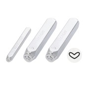 Set de poinçons à frapper 2 mm, 4 mm et 6 mm - Coeur x3|raw }}