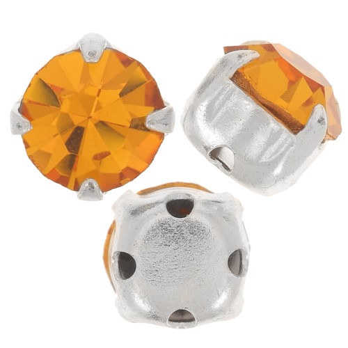 Chatons montés 4 mm Topaz x10