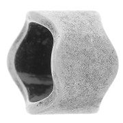 Poussoir ondulé pour cordon 7,5 mm argenté vieilli x1|raw }}