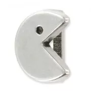 Poussoir 13x12mm pour lacet 10 mm Placage Argent fin vieilli x1